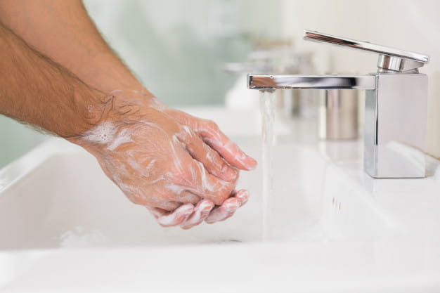 Washing hands